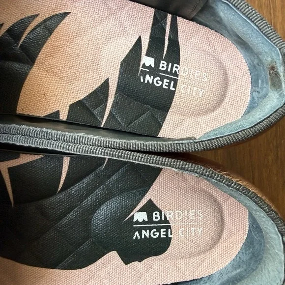 Birdies X Angel City Swift Slip On Sneaker Womens 7 Green Suede Rose Gold Shoes - Picture 8 of 11